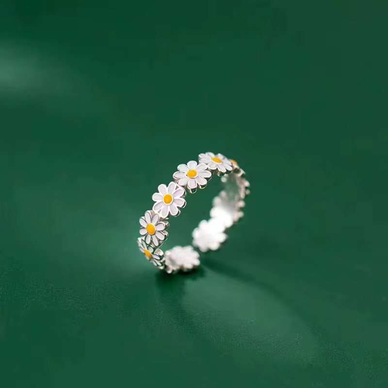 FANGSU Gänseblümchen-Ring, 925 Silber, Damen - Bild 2
