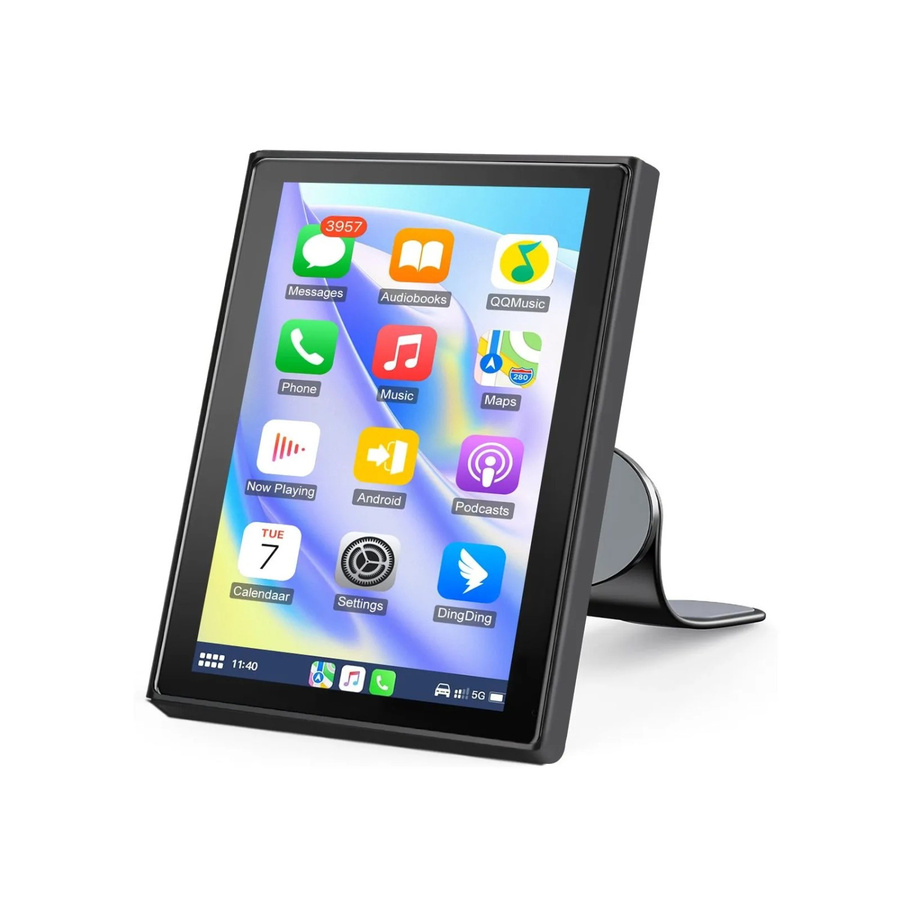 Junsun 9 Zoll Wireless Carplay Display in Schwarz mit Bluetooth und Wi-Fi - Bild 2