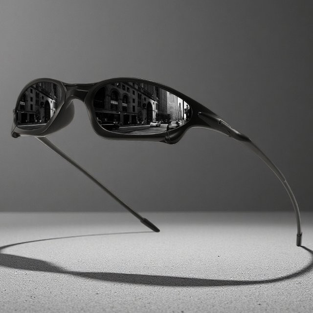 FUQIAN Sportsonnenbrille, Unisex, Vollrand, Wrap, Schwarz, Kunststoff - Bild 1