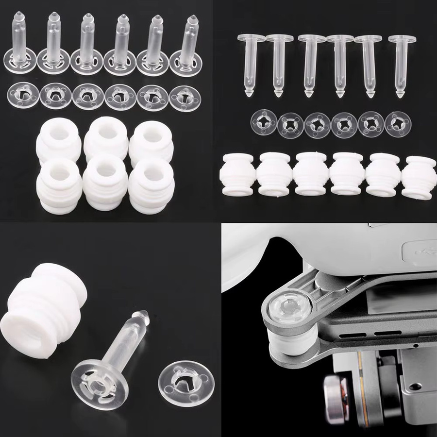 DJI Phantom 3 Gimbal Stoßdämpfung Set mit Gummi Bällen und Schnalle Pins in Weiß, 12-teiliges Kit für Standard und Professional Erweiterte Drohnen - Bild 2