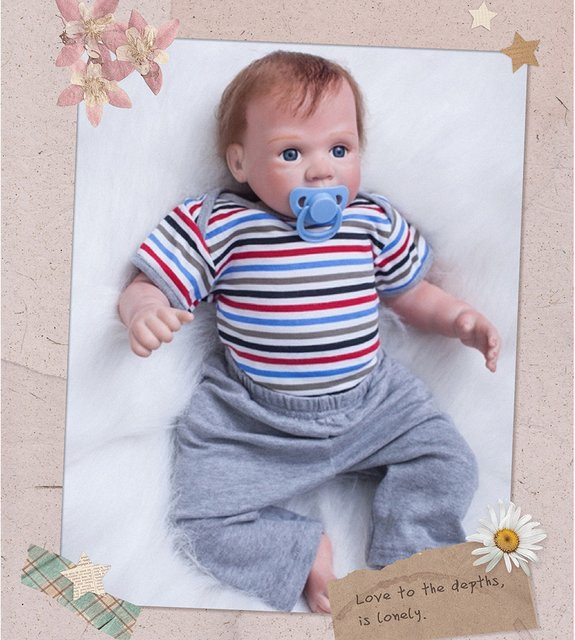 AnjoDoll Reborn Puppe Kleinkind Junge, 20 Zoll, Plüsch / Textil, Bunt / Mehrfarbig - Bild 1
