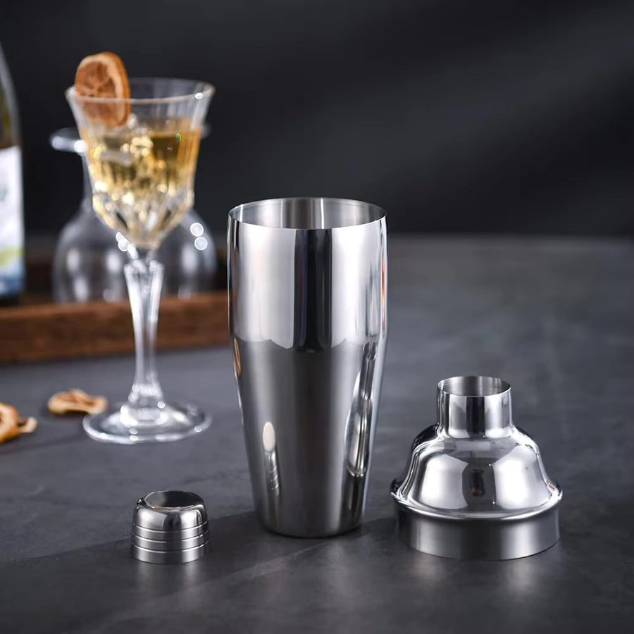 Kemorii Cocktail Shaker aus Edelstahl in Silber für das Bartending - Bild 5