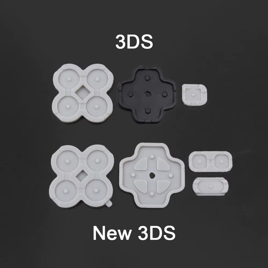 TingDong Leitfähiges Gummi-Tastenpad für Nintendo 3DS und New 3DS als Reparaturset für Richtungs- und ABXY-Tasten - Bild 1