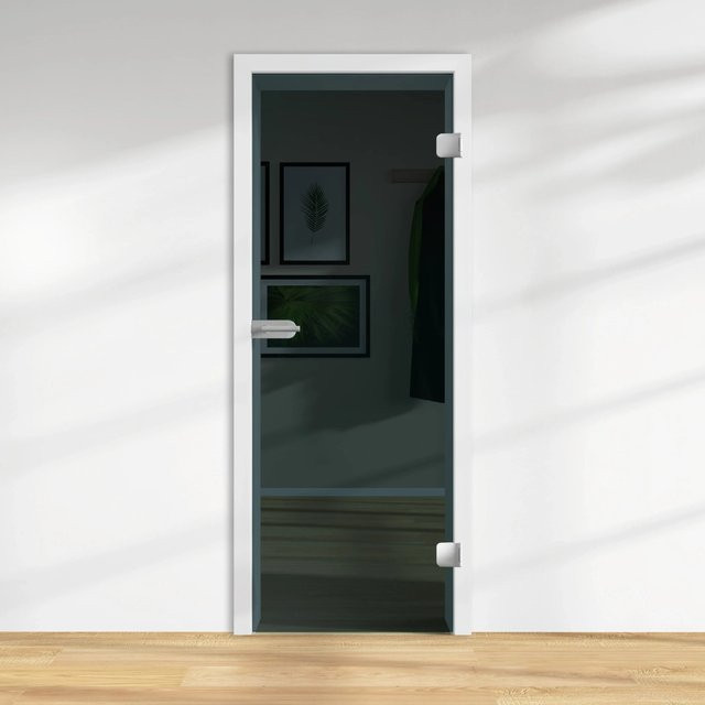 Skyscope Glasdrehtür ESG Anthrazit DIN LI/RE H x B x T: 197,2 x 70,9 x 0,8 cm - Bild 1