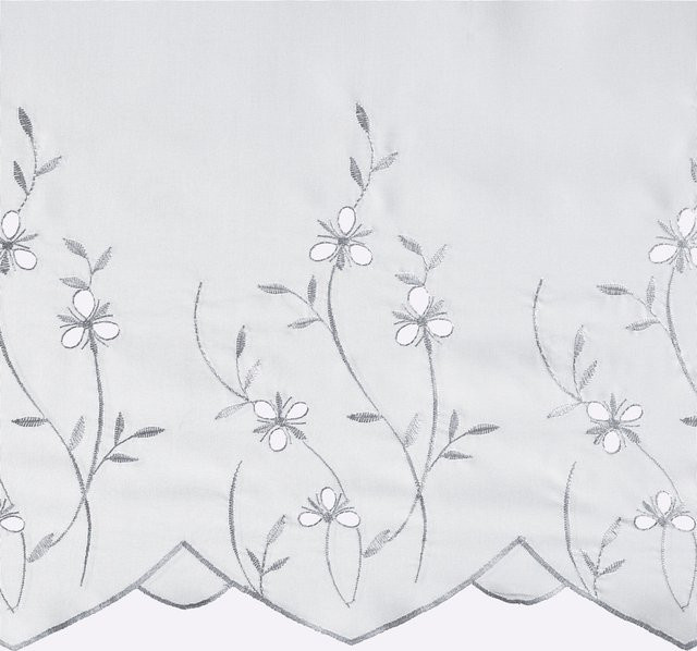 Heine Home Stoffvorhang Weiß, Semi-Transparent, 100% Polyester, mit Tunnelzug - Bild 1