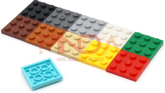 jile 11212 Platte 3x3, Bausteine Zubehör, 10-teiliges Set, Bunt / Mehrfarbig - Bild 1