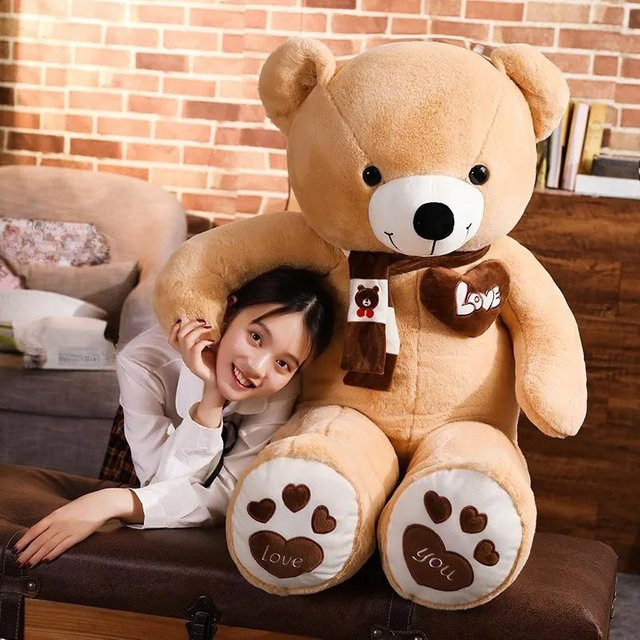Kidsly Teddybär mit Schal, Plüschtier, hellbraun, ab 3 Jahren - Bild 1