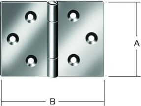 VORMANN Tür-Scharnier breit, verzinkt, B: 45 mm, H: 30 mm - Bild 1