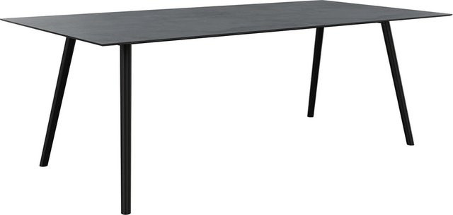 Stern Tisch Interno mit Silverstar 2.0 Zement Tischplatte, schwarz matt und grau, B/T: 220 x 100 cm - Bild 1