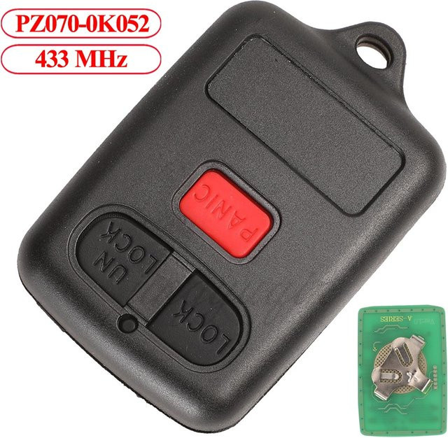 Jingyuqin PZ070-0K052 Auto Fernbedienung Schlüssel mit 3 Tasten für Toyota Corolla Altis Revo Vios, 433 MHz Alarm Sender Fob - Bild 1
