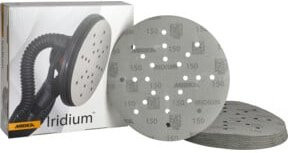 Mirka Iridium Papierschleifmittel für Exzenterschleifer, Körnung 150, Durchmesser: 225 mm, Grau, 25 Stück - Bild 1