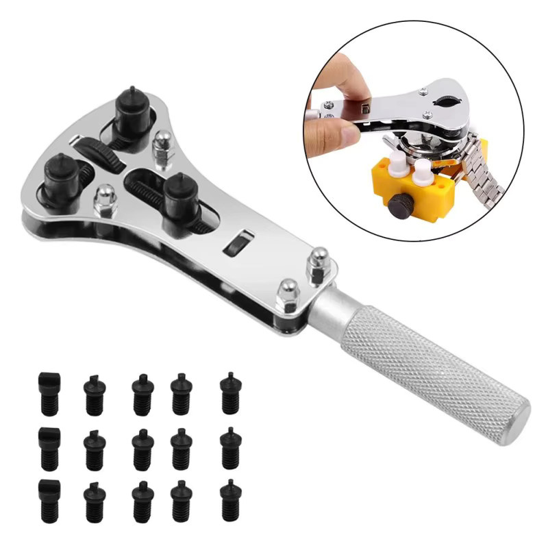 Aotelayer Uhren Reparatur Tools Kit, Edelstahl, Silber, Uhren Werkzeugzubehör - Bild 2