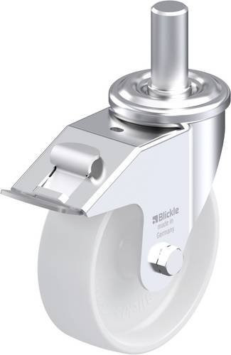 Blickle Stahlblech-Lenkrolle LEZ-PO 150G-27-FI in Weiß mit 150 mm Rad-Durchmesser und 300 kg Tragfähigkeit - Bild 1