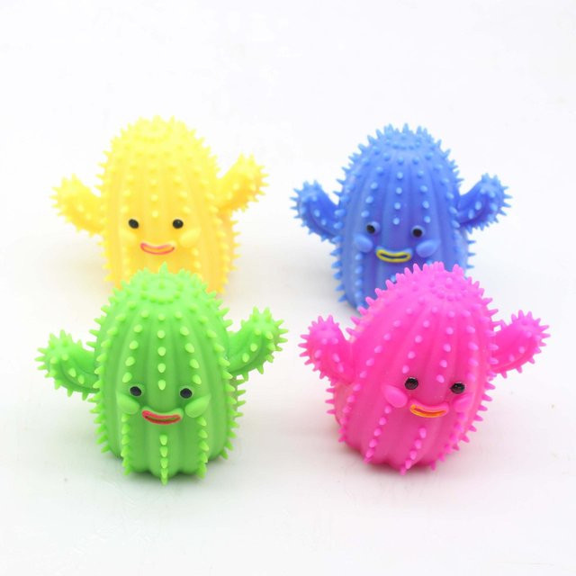 Kaktus Quetschball, Anti-Stress-Spielzeug, TPR Squishy, blue - Bild 1