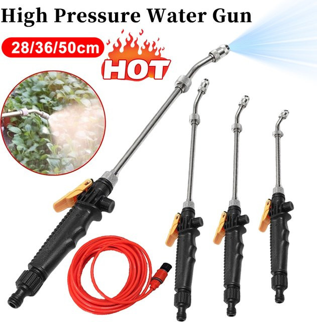 APWIKOGER Hochdruck-Wasserpistole aus Metall mit verstellbarer Länge 28-72 cm zur Gartenbewässerung und Reinigung - Bild 1