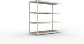 Meta Speed Rack Weitspannregal verzinkt in Silber mit 4 Fachebenen und Spanplatten, B/T/H: 197 x 80 x 200 cm - Bild 1