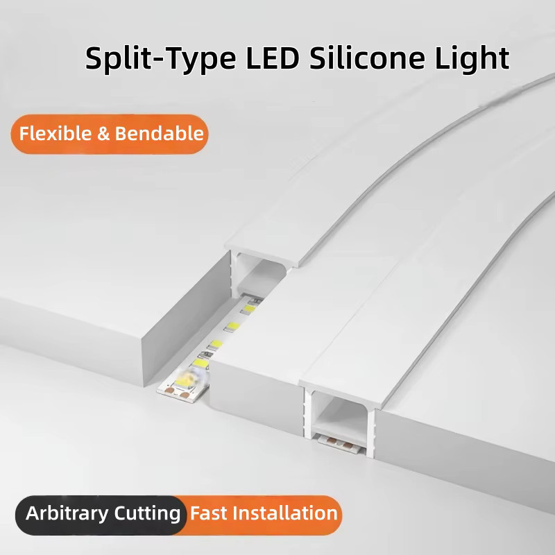 Ksdligh LED Neon Silikongel-Röhre in Weiß, wasserdichter flexibler Silikon-Lichtkanal für DIY-Innen- und Außen-Dekorationen - Bild 1