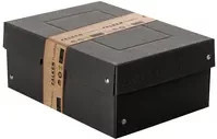 Falken Archivbox PureBox Black A5, Aufbewahrungsbox aus FSC-Pappe mit Blauer Engel, Farbe: Schwarz, B: 18 cm, H: 25 cm, T: 10 cm - Bild 1
