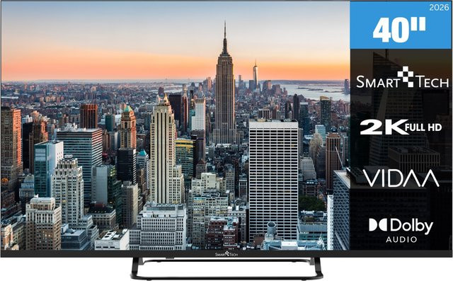 Smart Tech Smart TV 40FV02V in Schwarz mit 40 Zoll Display, Full HD Auflösung, VIDAA Betriebssystem und Bluetooth - Bild 1
