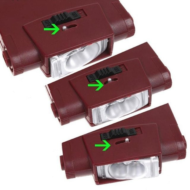 CosyHome Kopfmontierte Lupe, mit LED-Beleuchtung, rot - Bild 1
