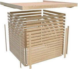 Karibu Gartenhaus Kandern in Braun mit Holzoptik, B/H/T: 276 x 222 x 273 cm - Bild 1