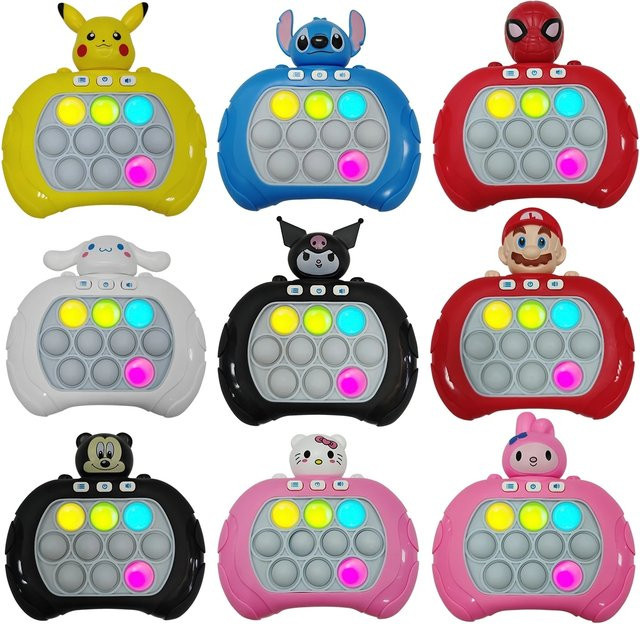 Bandai Pikachu Quick Push Pop-Up Fidget Bubble, Elektronisches Pop-It Pro Spiel, mit Licht - Bild 1