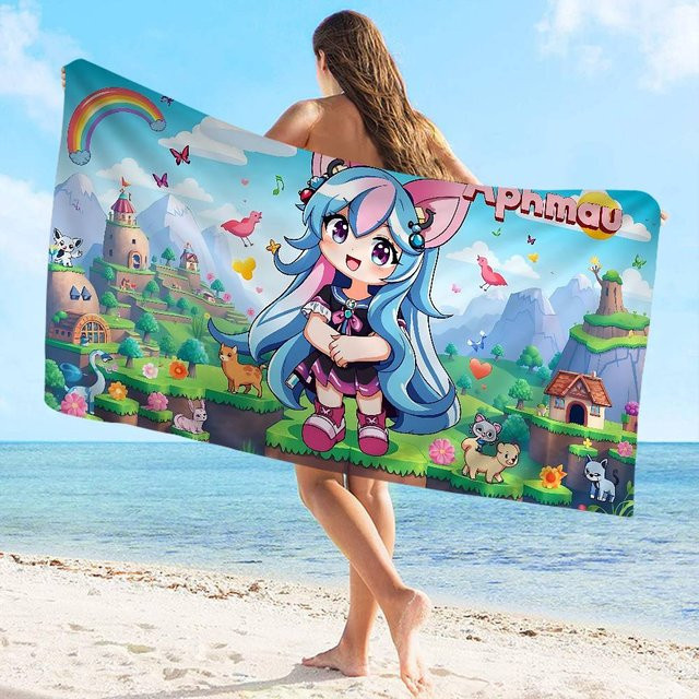 JMG Household Supplies Aphmau Mikrofaser Strandtuch mit Flügeln, Mehrfarbig, B/B: 76 x 182 cm - Bild 1