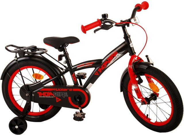 TPFSports Thombike Kinderfahrrad 16 Zoll Schwarz/Rot mit Rücktritt und Handbremse - Bild 1