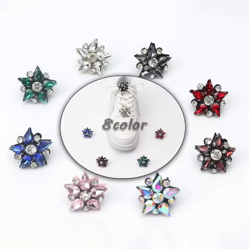 SMATLELF Schuh Charms, bunte Edelsteine, Perle, Strass - Bild 5