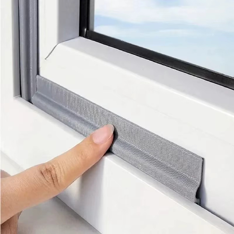 Wetterfeste Schaum-Fensterdichtung zur Schalldämmung und Windabdichtung für Schiebetüren und Fenster, 10 m Länge, Profil D, Farbe: Braun oder Grau - Bild 3
