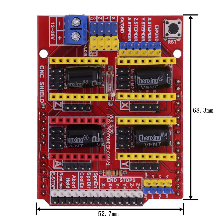 Roarkit CNC Schild V3 V4 Gravurmaschine und 3D-Drucker DIY Kit mit A4988, DRV8825 und AT2100 Treiber Expansion Board für Arduino in Grün - Bild 4