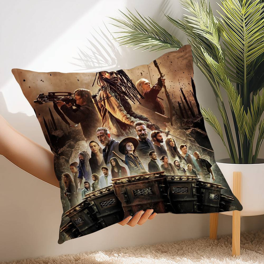 GUOYU HOMEDECOR The Walking Dead Kissenbezug aus Plüsch, Quadratisch, Multicolour, Breite: 30,48 cm, Breite: 30,48 cm - Bild 1