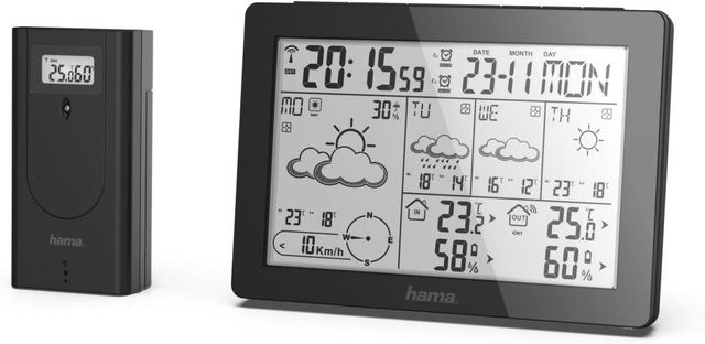 Hama Wettervorhersage-Center Meteotime in Schwarz - Bild 1