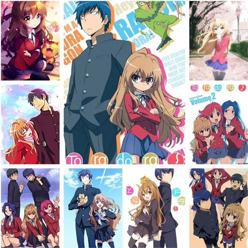 Potdemiel Toradora Anime 5D DIY Vollrund-Diamantmalerei Porträt in Querformat, mehrfarbig - Bild 1