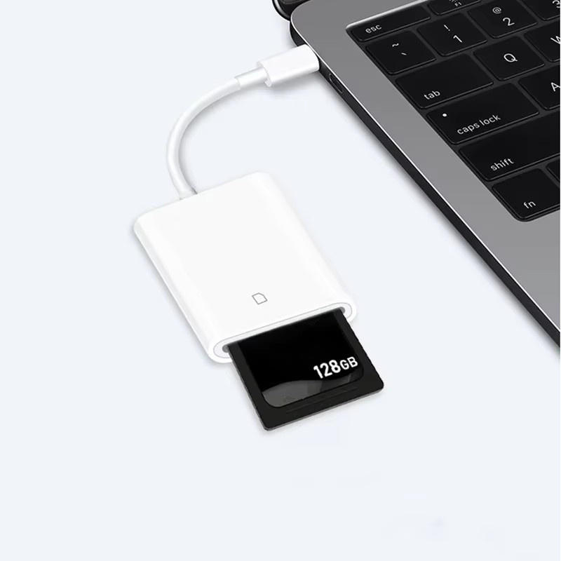 USB Typ-C Kartenleser für SD-Karten in Weiß für Huawei, Macbook Pro/Air und Smartphones - Bild 3