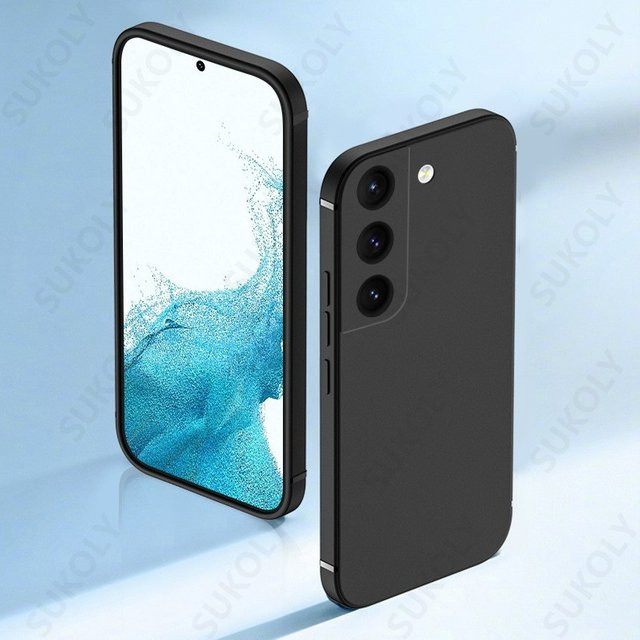 Weiche Silikon Schutzhülle für Samsung Galaxy S25 S24 S23 S22 Ultra sowie A56 A55 A54 A36 A17 A16 A15 5G in Schwarz - Bild 1