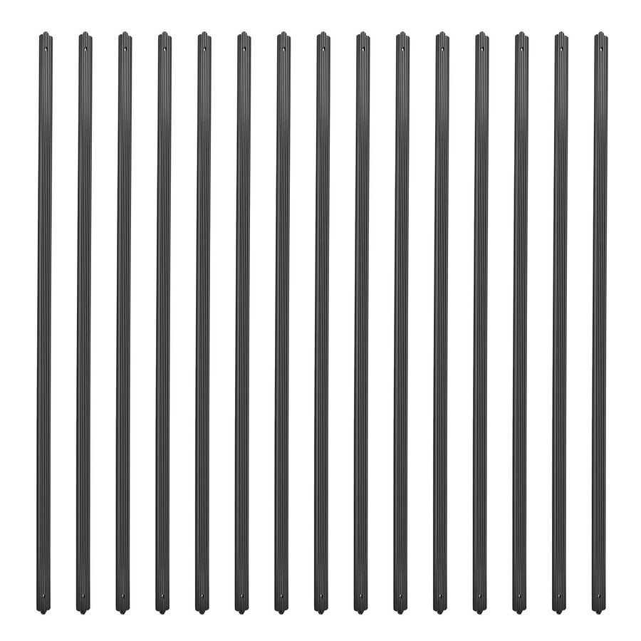 50 Stück Aluminium Deckbaluster schwarz, flach gerillt für Verandageländer und Treppengeländer, Höhe: 82,88 cm, Breite: 2,54 cm, Tiefe: 0,64 cm - Bild 7