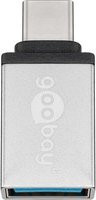 goobay USB-C auf USB-A Adapter USB 3.2 Gen 1 in Silber - Bild 1
