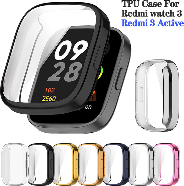 Xiaomi Redmi Watch 3 Active Hülle, Silikon, Schwarz, Transparent - Bild 1