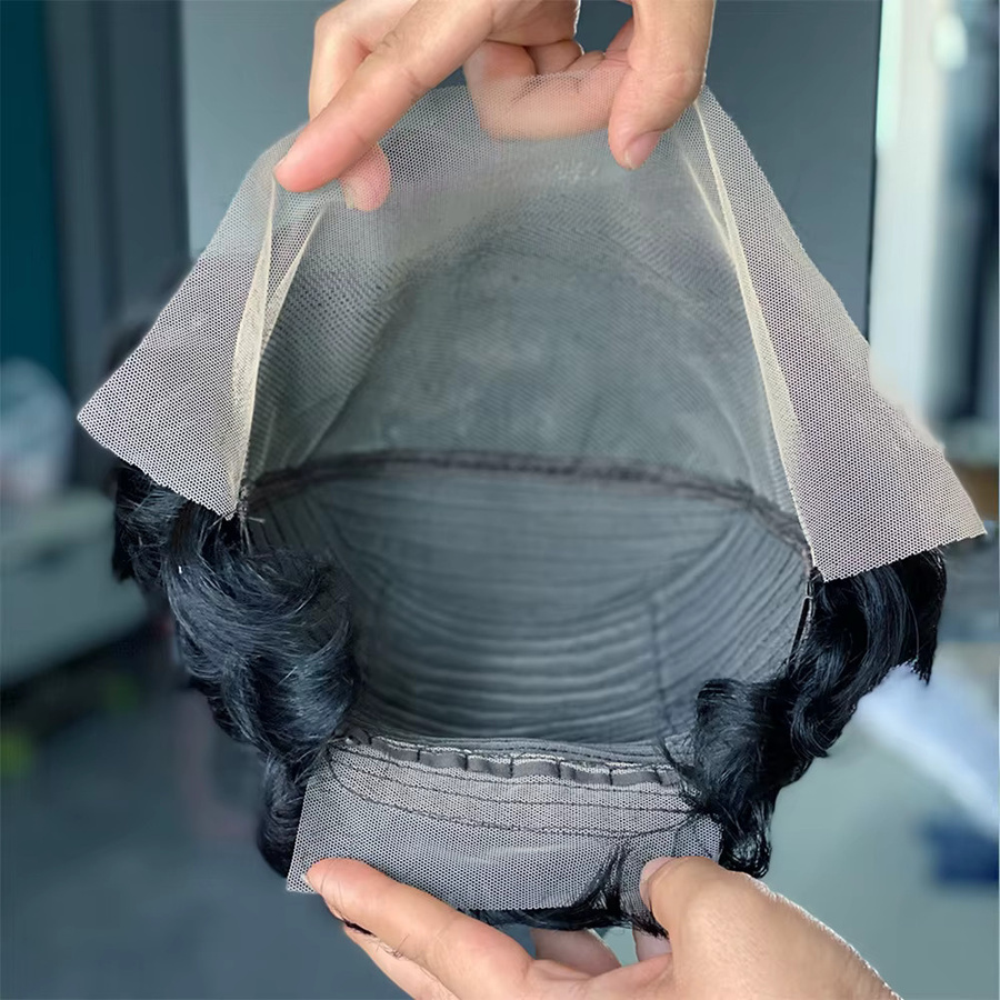 ZILING Pixie Perücke, kurzes lockiges Menschenhaar, 13*4 Spitze - Bild 3