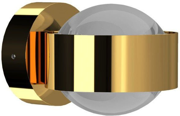Top Light Puk Mini LED-Wandleuchte in Gold/Messing mit mattem Glas und warmweißem Licht (2700K) - Bild 1