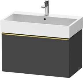 Duravit Waschtischunterschrank D-Neo, wandhängend, Grau, 1 Auszug, B/T/H: 78,4 x 44,2 x 44,0 cm - Bild 1