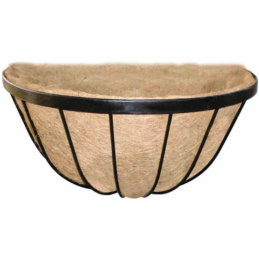 Siena Garden Wandampel Wrought aus Stahl mit Kokoseinlage, Schwarz, B/T/H: 35 x 17 x 18,5 cm - Bild 2