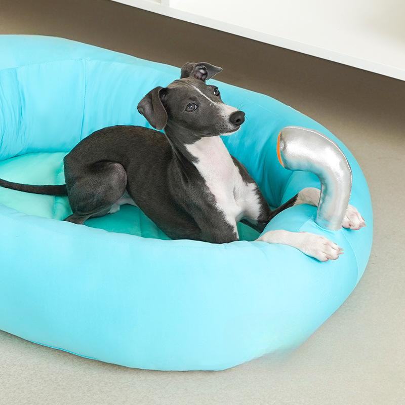 U-Boot-Zwinger Hundebett mit Sommerkühlung für kleine und mittelgroße Hunde, B/T/H: 80 x 55 x 20 cm - Bild 3