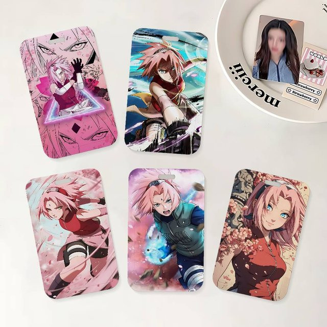 Sakura Haruno Anime Ausweishalter mit Etui aus Kunststoff für Schule und Büro - Bild 1