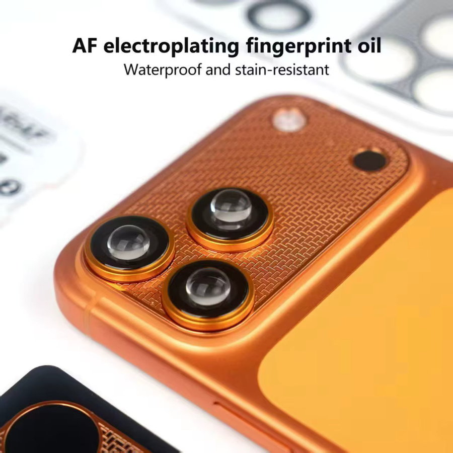 NYFundas Kameraobjektivschutz aus Metall und Glas für iPhone 17 Pro Max in Orange - Bild 4