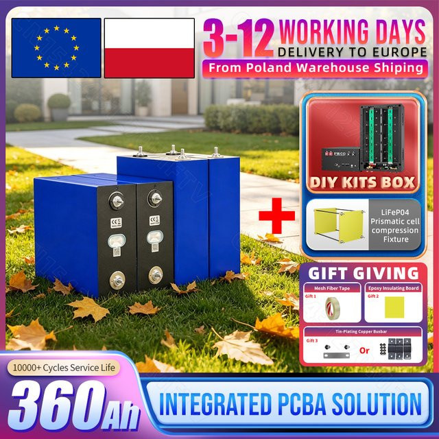 Seekwatt Klasse A 360Ah LiFePO4 Batterie 3.2V LFP Akku mit DIY Kit für Wohnmobil, Schiff, Camping und Solarenergiesysteme - Bild 1