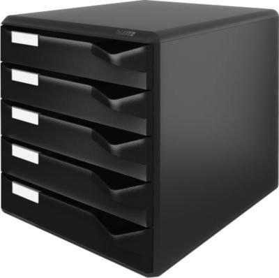 Leitz Schubladenbox Post-Set mit 5 Schüben für DIN A4 in Schwarz - Bild 1