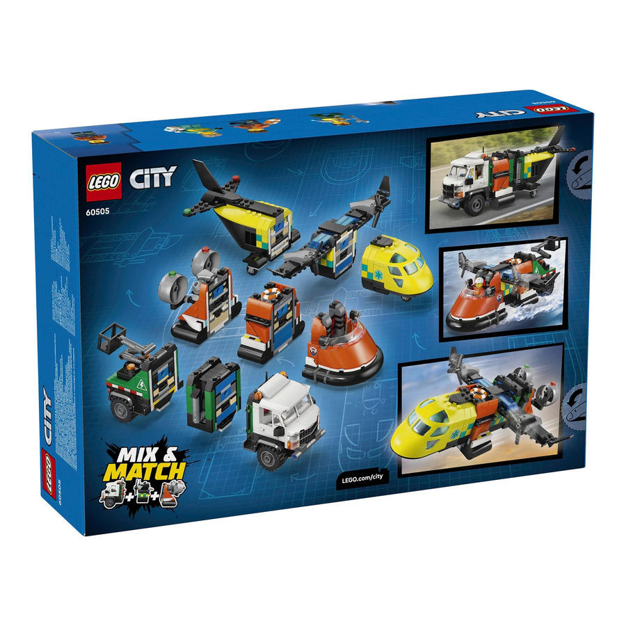 LEGO City Kombinationsset mit Flugzeug, Wartungsfahrzeug und Luftkissenboot - Bild 4