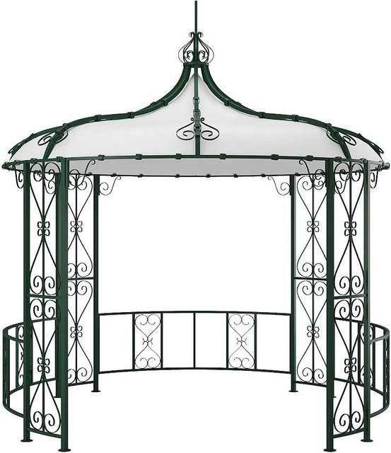Gartenpavillon Vente-unique Tilcara in Tannengrün mit Schmiedeeisen-Optik, Breite: 300 cm - Bild 1